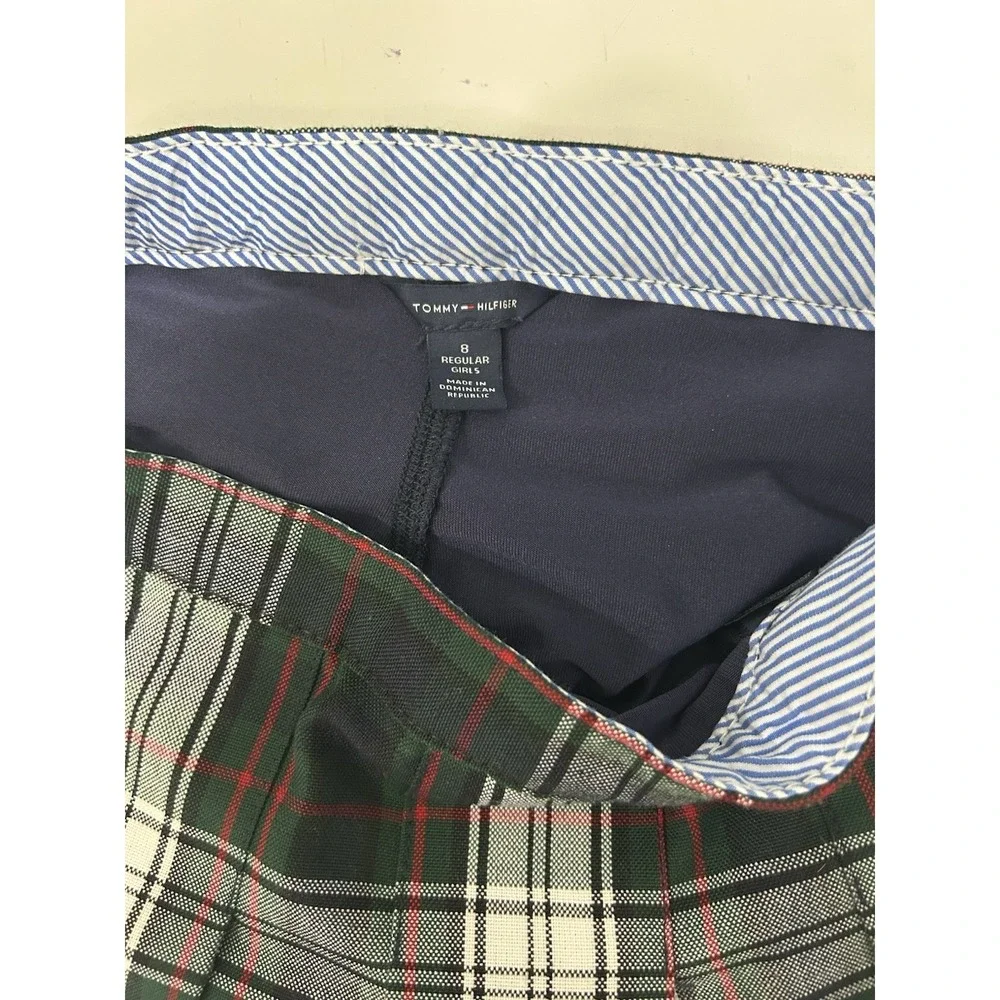 Tommy Hilfiger Girls Micro Mini Skirt /Skort Tartan Plaid Pleats Academia Preppy